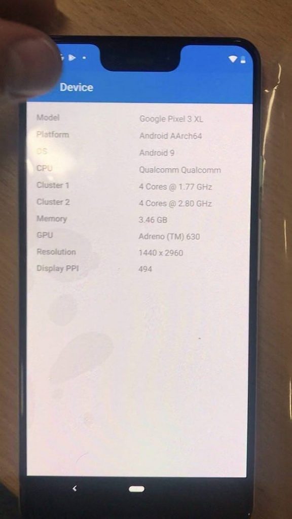Điện thoại Google pixel 3 xl